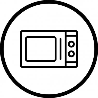 İllüstrasyon Mikrodalga Fırın Simgesi
