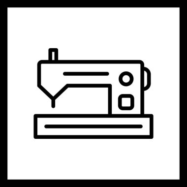 İllüstrasyon Dikiş Makinesi Simgesi 
