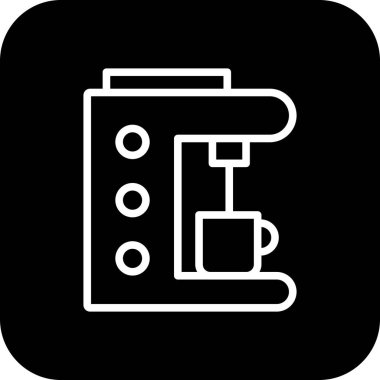 İllüstrasyon Kahve Makinesi Simgesi