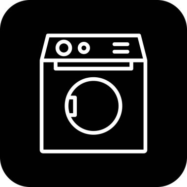 İllüstrasyon Çamaşır Makinesi Simgesi