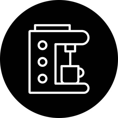 İllüstrasyon Kahve Makinesi Simgesi