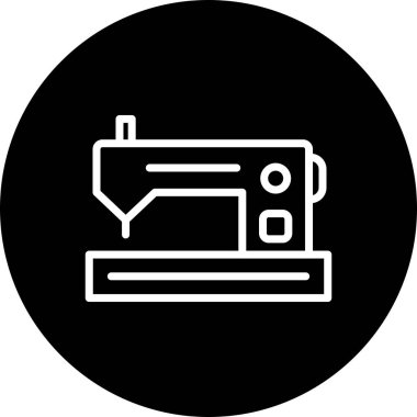 İllüstrasyon Dikiş Makinesi Simgesi 