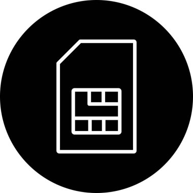 İllüstrasyon sim simge sim araba