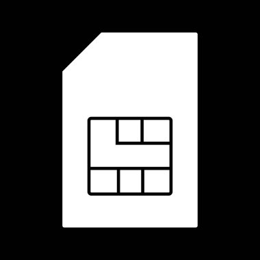 İllüstrasyon sim simge sim araba