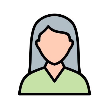 İllüstrasyon kadın öğrenci simgesi