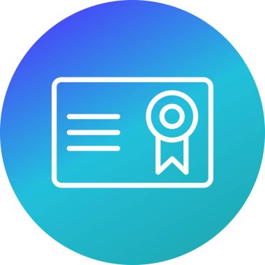 İllüstrasyon sertifika vektörü simgesi