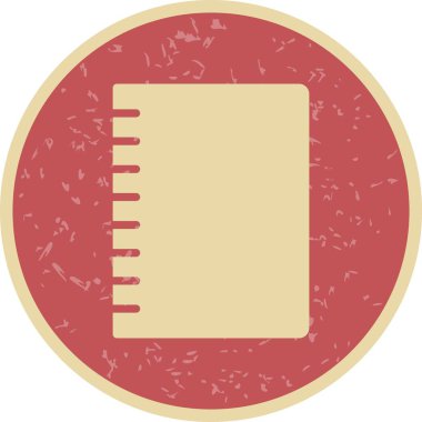 İllüstrasyon spiral Notebook simgesi