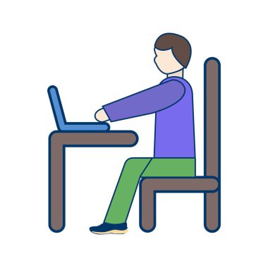 Vektör laptop simgesi kullanma