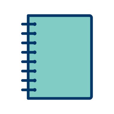 İllüstrasyon spiral Notebook simgesi