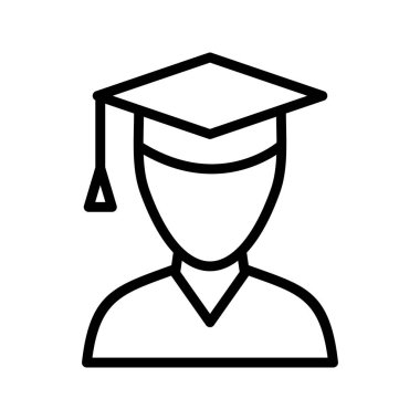 İllüstrasyon erkek öğrenci simgesi