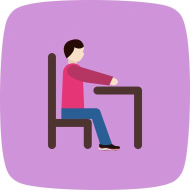 Illustration masada oturan simgesi