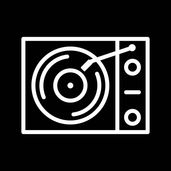 Illustratie vinyl speler pictogram — Stockfoto