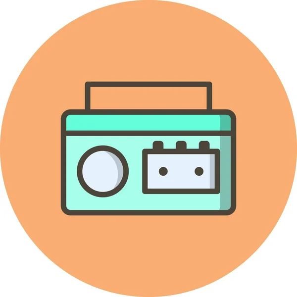 Ilustración Cassette Player Icono —  Fotos de Stock