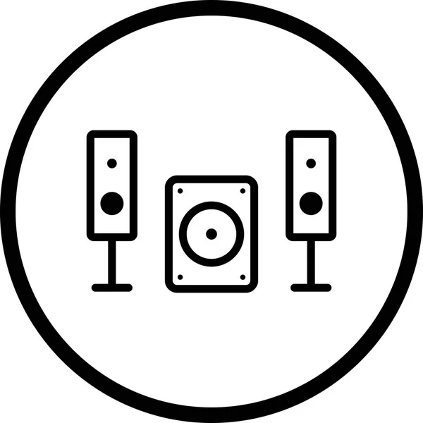 Ikona ilustracja system muzyczny — Zdjęcie stockowe