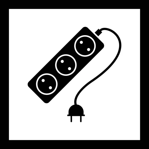 Obrázek ikona prodlužovacího kabelu — Stock fotografie