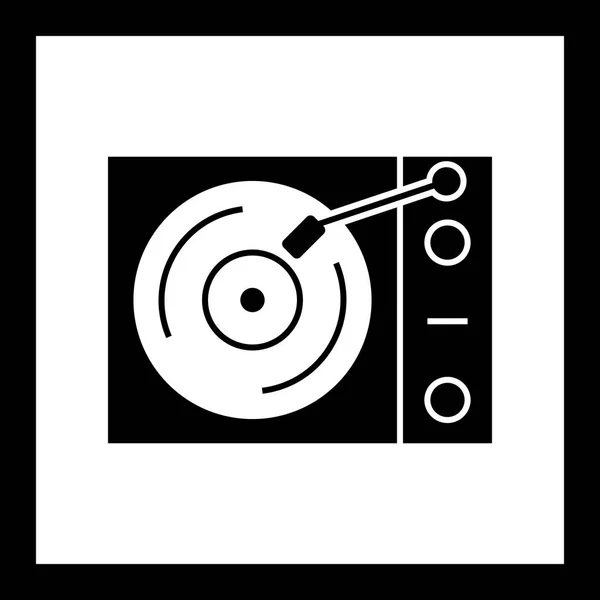 Ilustração Vinyl player Ícone — Fotografia de Stock