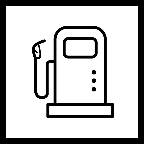 Illusztráció Üzemanyagállomás Icon — Stock Fotó