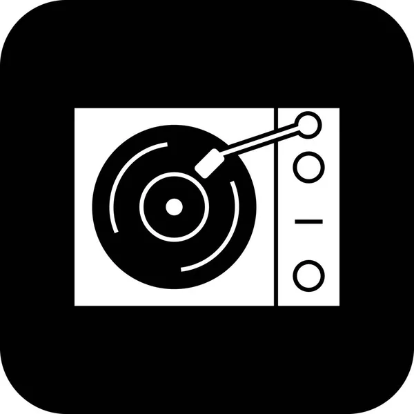 Illustratie vinyl speler pictogram — Stockfoto