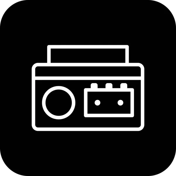 Ilustración Cassette Player Icono —  Fotos de Stock