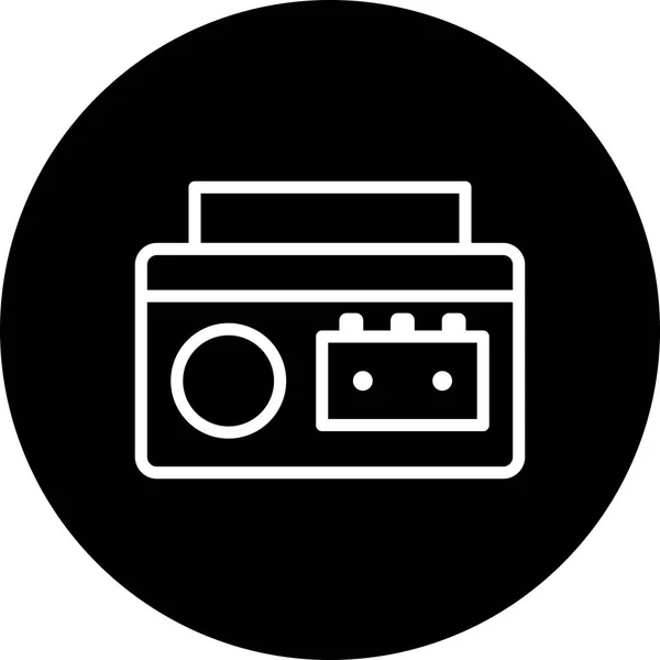 Ilustración Cassette Player Icono — Foto de Stock