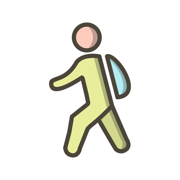 Illustration  Walking to School Icon — Stock Photo, Image