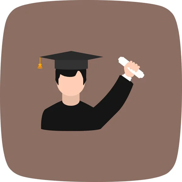 Illustration Getting Degree Icon — Stock Photo, Image