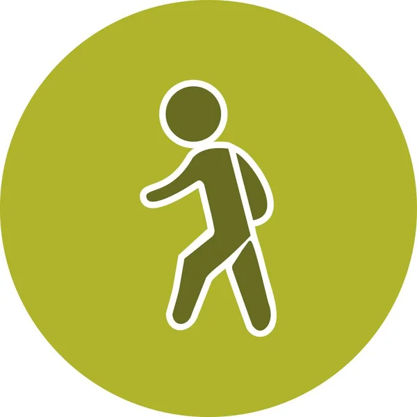 Illustration  Walking to School Icon — Stock Photo, Image