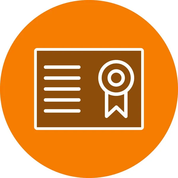 Illustration Certificate Vector Icon — Stock Photo, Image