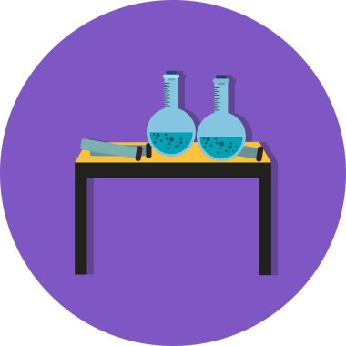 İllüstrasyon kimya seti simgesi