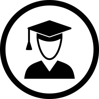 İllüstrasyon erkek öğrenci simgesi