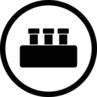 İllüstrasyon kimya seti simgesi