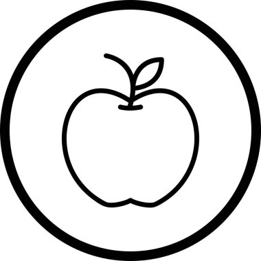 İllüstrasyon elma simgesi