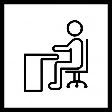 Illustration masada oturan simgesi