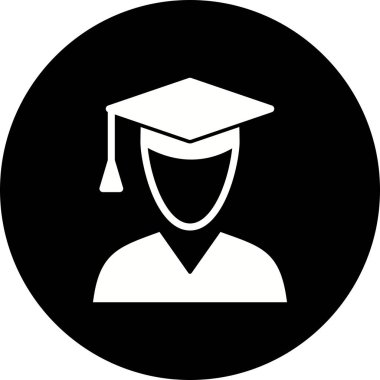 İllüstrasyon erkek öğrenci simgesi