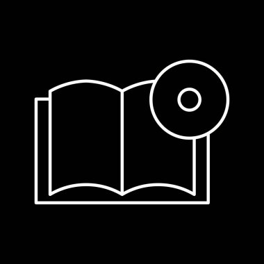 İllüstrasyon kitap DVD simgesi