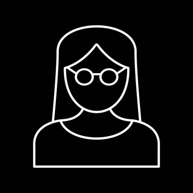 İllüstrasyon kadın bilim adamı simgesi 
