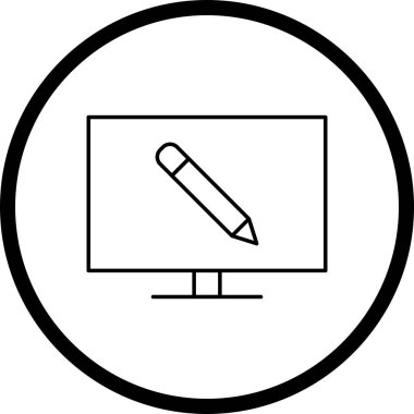 Illustration online eğitim simgesi