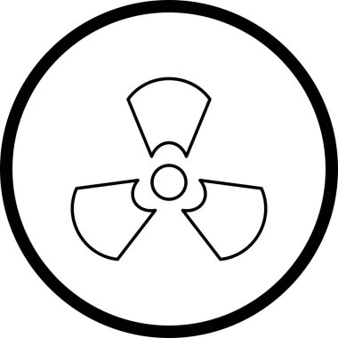 İllüstrasyon radyasyon simgesi