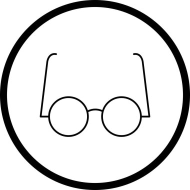 Illustration deneysel gözlük simgesi