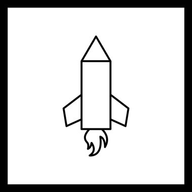 İllüstrasyon kalem roket simgesi