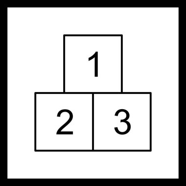 Çizim 123 küp simgesi