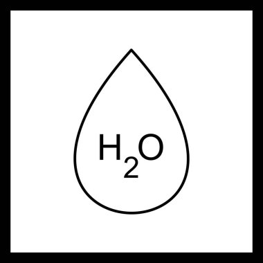 Illustration H2O simgesi