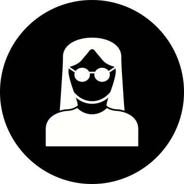 İllüstrasyon kadın bilim adamı simgesi 