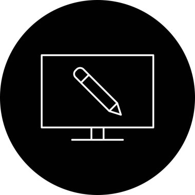 Illustration online eğitim simgesi