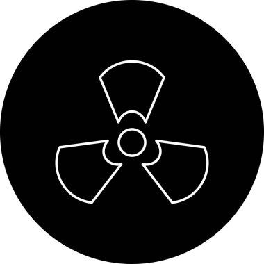 İllüstrasyon radyasyon simgesi