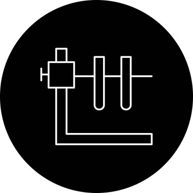 Çizim Iki tüp standı simgesi