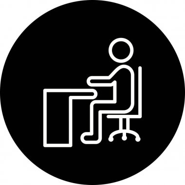 Illustration masada oturan simgesi