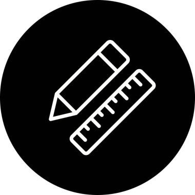 Çizim kalem & cetvel simgesi