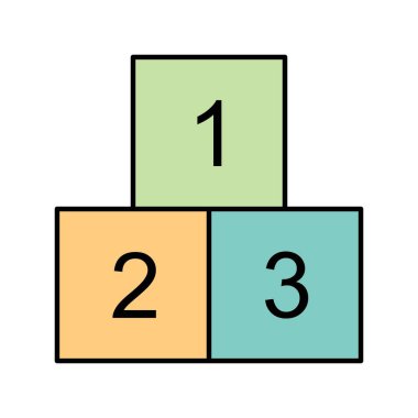 Çizim 123 küp simgesi