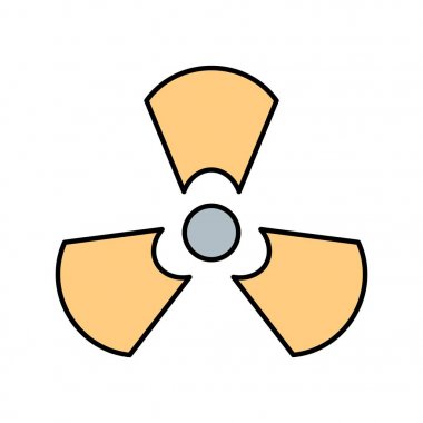 İllüstrasyon radyasyon simgesi